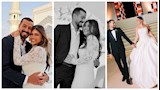 حضن وقبلة على الخد.. 15 صورة رومانسية لـ ديانا هشام مع زوجها