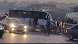 حادث تصادم مينى باص وسيارة نقل فى الهرم (6)