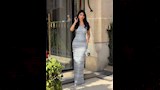اعتمدت فوز تسريحة الشعر الانسيابية