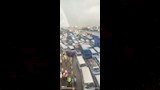 انقلاب سيارة نقل ثقيل في الإسكندرية بسبب الأمطار