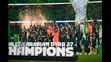 بالصور.. لاعبو السعودية يحتفلون بالتتويج بكأس خليجي 27 