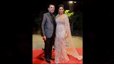 داليا البحيري وزوجها في افتتاح الدورة الخامسة لمهرجان الجونة السينمائي
