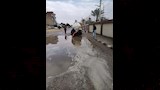 حي الاربعين سحب مياه الامطار في 