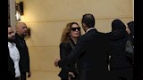 يسرا في عزاء والد منة شلبي (1)