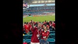 بسنت ومحمد فراج من داخل الاستاد