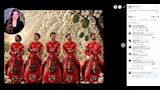 ياسمين عز تحتفل بفوز النادي الأهلي