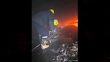 حريق مصنع فايبر في الصف