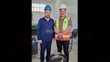 محرر مصراوي رفقة أحد المهندسين