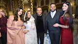 محمد فؤاد وبناته بسملة والاء و نجله عبد الرحمن و عروسه