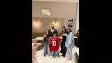 محمد صلاح مع أبناء تامر حسني (2)