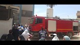 بالصور- حريق داخل مستشفى حميات طوخ بالقليوبية