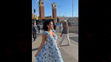 رانيا يوسف بفستان أزرق جريء