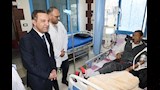 جولة المحافظ في جولة بمستشفى سرس الليان