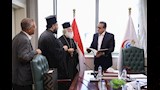 وزير الصحة يستقبل بابا الروم الأرثوذكس