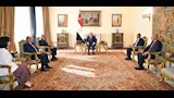 الرئيس السيسي مع وزيري خارجية الجزائر وتونس 1