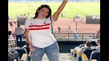 سارة نخلة ترتدي تي شيرت الزمالك