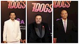 عمرو أديب وشيكو وإياد نصار في العرض الخاص لفيلم "7 Dogs"