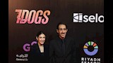 مجدي الجلاد مع ابنته لميس في العرض الخاص لفيلم 7 Dogs (11)