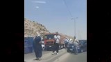 تصادم عدة سيارات بين الجبلين على أوتوستراد حلوان (8)