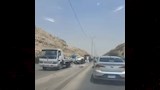 تصادم عدة سيارات بين الجبلين على أوتوستراد حلوان (1)