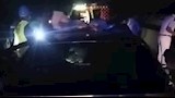 "ملحقوش يعيدوا".. مصرع أسرة كاملة وسائق في حادث تصادم ببني سويف (فيديو وصور)