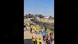 احتفال جماهير صن داونز مع اللاعبين بتتويج دوري أبطال أفريقيا