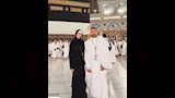درة وزوجها أثناء اداء مناسك الحج