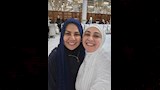 مفيدة شيحة اثناء اداء مناسك الحج