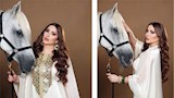 "جلسة تصوير مع الحصان".. نسرين طافش تتألق في أحدث ظهور والجمهور يعلق