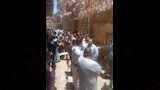 تجمع الأهالي في موقع الحادث بالشهداء