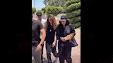 منى زكي في جنازة والدة زوجها أحمد حلمي