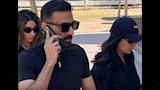 بالصور- الحزن يسيطر على منى زكي وابنتها خلال وداع والدة أحمد حلمي
