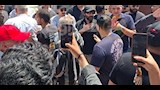بالفيديو والصور- حزن وتأثر الفنان أحمد حلمي أثناء تشييع جثمان والدته في بنها   