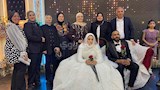 الفرحة مع العروسين