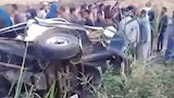 اصطدام سيارة ميكروباص بعامود إنارة بالفيوم 3