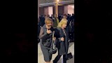 لبلبة في عزاء هاني شاكر