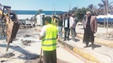كسر خط مياه في الإسكندرية (2)