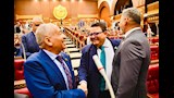 خالد جلال مع ياسر جلال في مجلس الشيوخ (2)