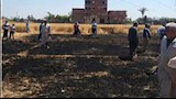 حريق محصول قمح بمركز تلا