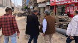  محافظ الدقهلية يتابع أعمال خط طرد محطة شرق المنصورة (1)