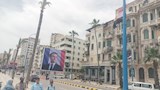 الإسكندرية تتجمل بصور الرئيسين السيسي وماكرون (2)