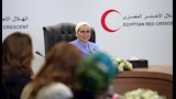انتصار السيسي تشيد بدور متطوعي الهلال الأحمر المصري في دعم غزة