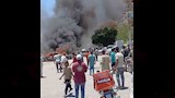 احتراق سيارتين ملاكي فى المنيا بسبب حرارة الجو  (2)