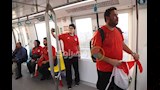 إقبال الجماهير على مونوريل العاصمة لمتابعة مصر وبلجيكا (9)