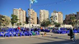 نادي دمنهور يجهز شاشة عملاقة وآلاف المقاعد لمتابعة مباراة مصر وبلجيكا (صور)