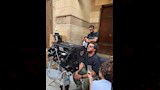 مازن المتجول أثناء تصوير أغنية أنا ضهرك