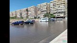 غرق شارع 23 يوليو ببورفؤاد بعد كسر خط مياه رئيسي
