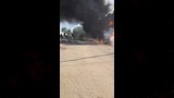 إخماد حريق في مواسير صرف صحي مخزنة بقرية بالأقصر (3)