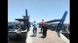 اهالى السباعية يركبون العباراة