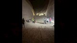 موقع انهيار الجبل داخل الكسارة